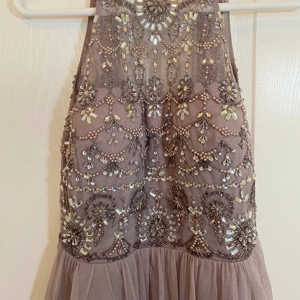 PROM Adrianna Papell dusty lavender beaded evening gown size 2 - Picture 11 of 12